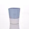 Taza para enjuague bucal, taza para cepillo de dientes, taza de lavado de material biodegradable de paja de trigo, color macarrón, ecológico