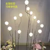 Arte de Hierro Accesorios de Boda Manguera de Metal Bolas Redondas Blanco Leche Bola de Dragón Decoraciones de Camino de Plomo Adornos Luces Luminosas Luces de Cristal