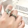 Anillo Medieval de Esmalte Chorreado, Atmósfera Retro de Lujo Accesible, Anillo Punk de Alta Gama de Palacio Antiguo con Cola Abierta de Mariposa, Margarita Pequeña