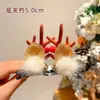 Pinza para el Cabello de Reno Navideño para Mujer Pinza para el Cabello de Fiesta Festiva Accesorio para el Peinado Accesorios de Disfraz Cosplay Lindo Doble Pinza Accesorios para el Cabello