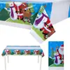 Manteles Desechables Navideños Transfronterizos Papá Noel Muñeco de Nieve Decoraciones y Regalos para Fiestas