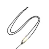Cordão fino para pingente tecido à mão Cordão de colar ajustável Design enrolado Pingente de jade Acessórios de joias esmeralda