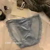Novo Estilo Renda de Seda Pura Malha Roupa Íntima Feminina Cetim Renda Sexy Cintura Baixa Fenda Alta Roupa Íntima Feminina para Meninas