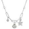 Nuevo Collar de Concha de Estrella de Mar de Amazon Cadena para Clavícula de Latón Moda de Playa de Verano Simple Creativo Versátil Mujer