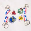Llavero NBA Lakers 76ers Bulls Clippers Logo del Equipo de Baloncesto Llavero Acrílico Colgante para Mochila al por Mayor