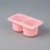 Forma de Gelo de Silicone 2 Moldes Grandes para Cubos de Gelo Whiskey Doméstica Grande Forma de Gelo Redonda Congelada de Silicone Caixa de Gelo de Silicone