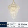 Lustre longo de cristal multicamadas ondulado, luxo leve, adequado para loft de pé-direito duplo, villa e salão grande, luminária oca de ferro