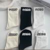 Calcetines Blancos de Algodón para Mujer ins Calcetines Trendy de Verano Finos de Media Caña Color Sólido Estilo Japonés Medias Negras Apilables para Verano