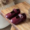 Sapatos de Couro Infantis Estilo Francês 2026 Primavera e Outono Novos Sapatos Baixos de Princesa Estilo Coreano para Meninas Sapatos Macios com Solado