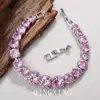 Pulsera de Tenis Colorida de Zirconia 3A de Lujo Super Brillante Europea y Americana Lujo Accesible Gama Alta Redonda de Moda Joyería de Mano para Hombres y Mujeres Venta al por Mayor