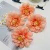 Direto da fábrica 6,5 cm cabeça de flor de peônia diy Cabeça de bandeira Gege Headdress Hanfu grampo de cabelo flor Lanterna Lanterna Flor de tecido de seda