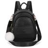 Nova mochila feminina multi-bolso pequena mochila de couro PU simples Joker bolsa de ombro multiuso atacado