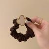 ¡El trébol de cuatro hojas de la suerte! Anillo para el cabello de malla metálica que combina con todo, anillo para el cabello coreano, accesorios para el cabello de celebridades de Internet