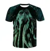 2020 nuevo T-shirt de cuello redondo con estampado digital 3D de la película de piratas Galle europeo y americano Amazon ebay comercio exterior