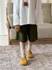 Pantalones Cortos de Pana para Niños Yuyu Princess, Pantalones Anchos Sueltos de Estilo Japonés Simples y Versátiles para Niños y Niñas