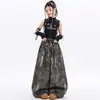 Ropa de hip-hop para niñas de jazz, atuendos de baile modernos y geniales para espectáculos infantiles, disfraces de moda para actuaciones callejeras de niñas