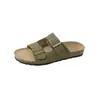 Sandalias Birkenstock para mujer de comercio exterior de verano, modelo nuevo 2025, talla grande, suela gruesa, doble hebilla, para uso en exteriores, sandalias transfronterizas, en stock para envío directo