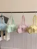 Bolsa Boston Portátil Estilo Coreano para Mulheres, Bolsa de Ombro/Axila Fashion com Laço, Bolsa Tote Grande Capacidade para o Dia a Dia