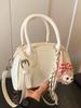 Estilo Coreano Primavera y Verano Explosivo de Alta Gama Portátil Bolso Boston Moda Todo Combinable Estilo Occidental Dulce Simple Bolso Bandolera para Mujer