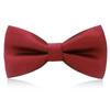 Pajarita para hombre, pajarita para padrinos de boda, estilo británico coreano, color vino tinto y negro