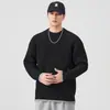 2026 Nueva Chaqueta de Punto Retro de Invierno para Hombre Estilo Americano Pesado con Patrón de Piña de Dos Piezas Falsas Cuello Redondo