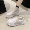 Mocasines de pedal antideslizantes de suela gruesa, zapatos de algodón cálidos con forro polar, nuevos para el invierno 2024, zapatos de pan a cuadros de diamante para mujer