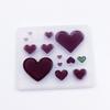 Molde de resina epoxi de cristal DIY en forma de corazón, molde para dulces, molde para caramelos de amor, decoración de parche en forma de corazón, molde de silicona
