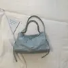 Bolsa Casual Grande Capacidade para Mulheres 2026 Nova Leve Versátil para o Dia a Dia Ombro Transversal Bolsa Tote Jeans