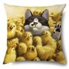 Amazon Transfronterizo Más Vendido Artículos para el Hogar Funda de Almohada de Gato de Dibujos Animados Cojín Lumbar para Coche Funda de Cojín para Dormitorio Venta al por Mayor de Fábrica