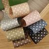 Cinta de puntos blancos, accesorios para el cabello, material de bricolaje, adorno para ropa, sombrero, ramo, embalaje, cinta de algodón y poliéster impresa