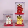 Enfeite de Gato Leão Dançante movido a Energia Solar, Decoração Fofa Automática com Aceno para Carro, Casa, Recepção, Brinquedo da Moda, Presente de Aniversário, Atrai Riqueza