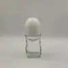 Nuevo Spot Botella de Bola Rodante Plana de 50 ml Vidrio Transparente Aceite Esencial Desodorante Roll-on Botella de Vidrio