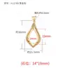 Pingente Simples Japonês e Coreano em Forma de Gota Pingente Vazio para Homens e Mulheres 18K Ouro Artesanato Incrustado Cera de Abelha Esmeralda Turquesa Pingente Pingente