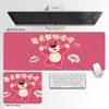 Mouse Pad de Urso Morango Desenho Animado Anime Mat Grande Matéria-Prima de Alta Qualidade Mouse Pad Tapete para Mesa de Computador