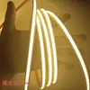 Tira de Luz LED Cob para Exteriores 220V/24V, Resistente al Agua, Autoadhesiva, Protección Ocular, Luz Lineal, Silicona Flexible, Instalación Sin Ranura