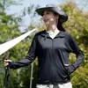 2026 Novo Modelo Roupa com Proteção UV Solar para Mulheres, Gola Alta Slim Fit, Roupa com Capuz de Fio Original para Proteção Solar de Verão para Homens