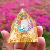 Bola de Cristal 73 Estilos Pirámide Bola de Cristal Transfronteriza Pirámide de Piedra Triturada Artesanías para el Hogar Adornos de Resina