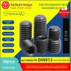 45H aço carbono DIN913 extremidade plana aperto hexágono soquete sem cabeça parafuso máquina medidor de base de fio superior M1.6-M6