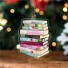 Colgante de Libro de Producto Nuevo Transfronterizo, Colgante Navideño de Acrílico, Decoración de Árbol de Navidad, Colgante Decorativo