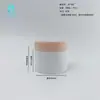 30g 50g Frasco de Plástico PET de Parede Fina com Tampa Listrada de Camada Única, Pequena Capacidade para Creme Facial, Creme para Olhos, Embalagem de Skincare, Frasco de Boca Larga