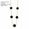 Nuevo Conjunto de Tres Piezas de Lujo de Nicho de Alta Gama, Collar, Pulsera y Pendientes de Acero de Titanio con Trébol de Cinco Hojas de Doble Cara para Mujer, Venta al por Mayor Transfronteriza