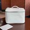 Bolsa de Cosméticos de Piel de Vaca de Primera Capa con Patrón de Cocodrilo, Neceser Portátil de Viaje, Gama Alta, Gran Capacidad, Bolsa de Almacenamiento Práctica