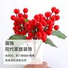 Fruta Vermelha Pequena Simulada Fruta da Fortuna Flor de Véspera de Ano Novo Decoração de Natal Decoração de Mesa para Casa Flor Artificial Fruta Vermelha Pequena