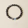 Pulseira de Obsidiana Natural Luxo Leve Sensação de Alto Padrão Pedra Brilhante Diabo Brasileiro Azul Marinho Tesouro Pulseira de Contas para Homens e Mulheres Pulseira