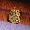 Accesorios Chapados en Oro Cobre con Amuleto Amarillo del Dios de la Riqueza, Tejido Artesanal DIY, Pulseras, Collares, Cadenas Colgantes