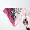 Bufanda de Seda de Moda Estampada con Bloques de Color Fresca y Elegante, Chal de Alta Gama, Bufanda para el Cuello con Protección Solar, Pañuelo Cuadrado Pequeño, Pañuelo para la Cabeza, Bufanda para Mujer