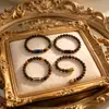 Nueva Joyería Transfronteriza Acero Inoxidable Cierre Magnético Ojo de Tigre Pulsera de Cuentas Piedra Volcánica Pulsera de Piedra Natural Pulsera de Pareja