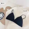 Sujetador de Pecho Estilo Coreano Estilo Francés con Almohadilla para Pecho Tubo Pequeño Sin Tirantes Copa Triangular Sin Aro de Acero Espalda Hermosa Ropa Interior de Tirante Sujetador para Niñas