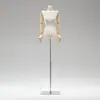 Loja de Roupas Manequim Feminino de Ombros Caídos Adereços Manequim de Exibição de Roupas Femininas de Meio Corpo Suporte de Exibição de Manequim