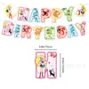 Decorações de festa de aniversário com tema Sailor Moon em estoque, incluindo faixas, bandeiras, toppers de bolo e conjuntos de balões